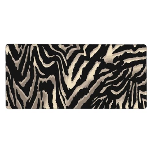 Tapis de souris grand format motif zèbre noir pour sublimer votre bureau d'ordinateur à la maison