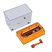 Changor Mini Paper Shredder with Compact Design, Hand Crank Shredder for Office, Portable with Transparent Panel, Shred A6 Pape (Orange)