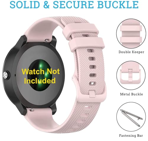 Image of Zitel Band Compatible with Garmin Forerunner 265, 255, 255 Music, Vivoactive 4 45mm, Venu 245 mm, Venu 3 45mm - 22mm Wide Quick Release Watch Band