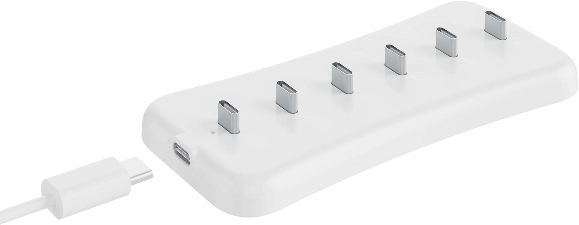 USB Under Cabinet Lighting Charging Station with 6 Type-c Charging Ports, Portable Motion Sensor Light Indoor Multi-Light Storage & Charging Base