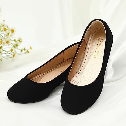 DREAM PAIRS Girls Dress Shoes Slip on Ballerina Flats for Wedding/Party 5
