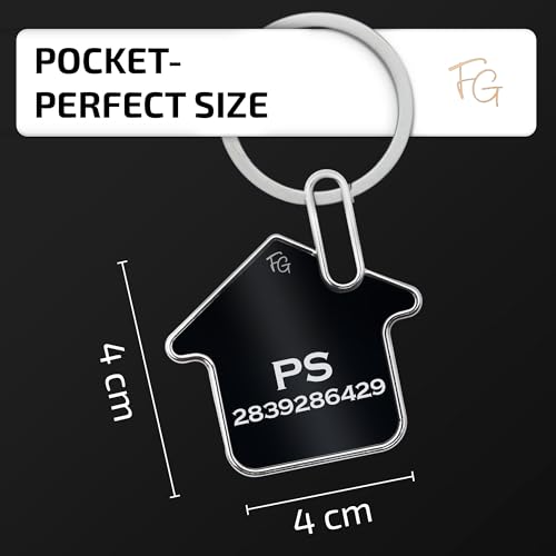 Image of Customized Key Chain for Home - Personalized House Keychain with Name | Unique Key Rings for Home Use | Customised Engraved Keychain Gift for Men & Women