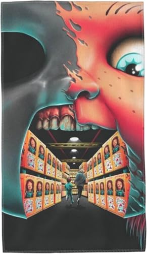 チャッキー (4) フェイスタオル 速乾 吸水 大きめ ふわふわ 柔らかい 毛長 厚手 柔らか 耐久性 家庭用/出張/ギフト かわいい キャラクター グッズ 40x70cm