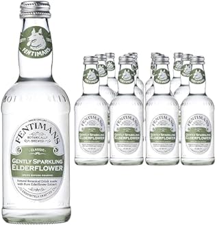 Fentimans Gently Sparkling Elderflower - Botanically Brewed Drink - Exquisitely Crafted & Refreshing Soft Drinks - Gluten-Free and Vegan Friendly Soft Drinks - 12 x 275ml Bottles