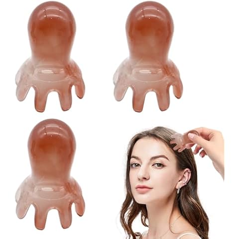 LUODAKA 3Pcs Octopus Head Massager Comb Head Massages Tools Manual Acupressure Device with 8 Flexible Nodes Can Deeply Relax Compact and Easy to Carry Suitable for Home Office Use. Cover