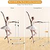 Segteckric Portable Dance Ballet-Barre Bar for Home - 4ft Upgraded Adjustable Freestanding Stretching Ballet Double Bar Fitness Exercise Equipment for Kids Women Men (White)