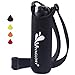 VIVAGLORY Neoprene Water Bottle Sling, Water Bottle Holder for Walking & Running, Carrier with Adjustable Shoulder Strap, Crossbody & Over The Shoulder for Waterbottle, S, Black