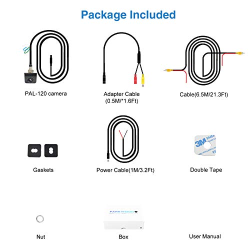 PARKVISION Achteruitrijcamera's voor auto's,flexibele montagepositie toegestaan parkeercamera met omhoog-omlaag… - Image 7