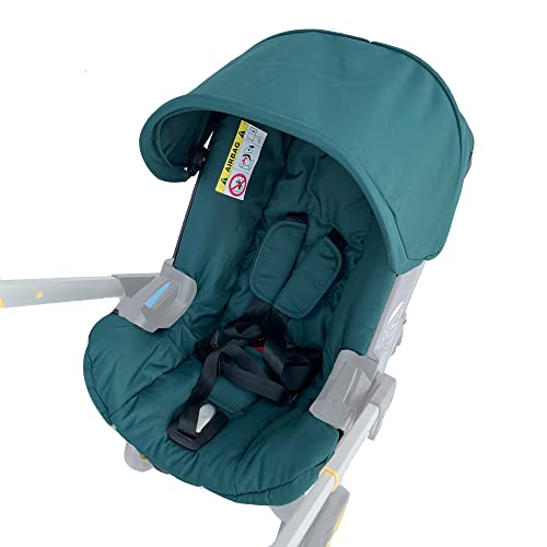 Image of Seat Cushion Changing Kits Clothes, Sun Shade, Stroller Canopy Compatible with Doona Car Seat & Stroller (Green)