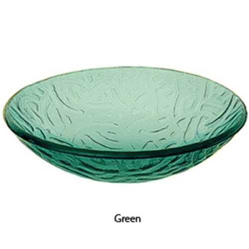 Decolav Artistic Green Art Glass Vessel Sink Bathroom Vanity Bowl 1070-Gr #TOP1