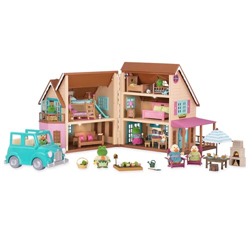 Li’l Woodzeez – Toy Cottage – Toy Furniture and Accessories – Playset for Kids – Collectible Toys – 3 Years + – Honeysuckle Hillside Cottage