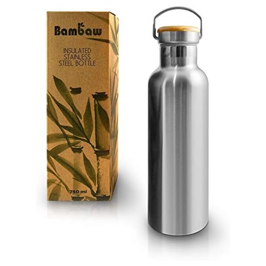 Bambaw Botella Agua Acero Inoxidable 500ml | Termo Agua Fría Y Caliente | Bpa Free Botella | Termo Botella Reutilizable | Botella Acero Inoxidable | Fácil De Limpiar | Ecológico Reutilizable