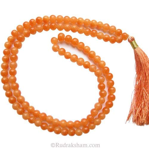 Vrindavan shopi Orange Stone Agate (Fire) Hakik Mala 108 and 1 Beads/Mankas for Spiritual advancement Japa Mantras from Vrindavan (B085DB8PND) Amazon Price History, Amazon Price Tracker