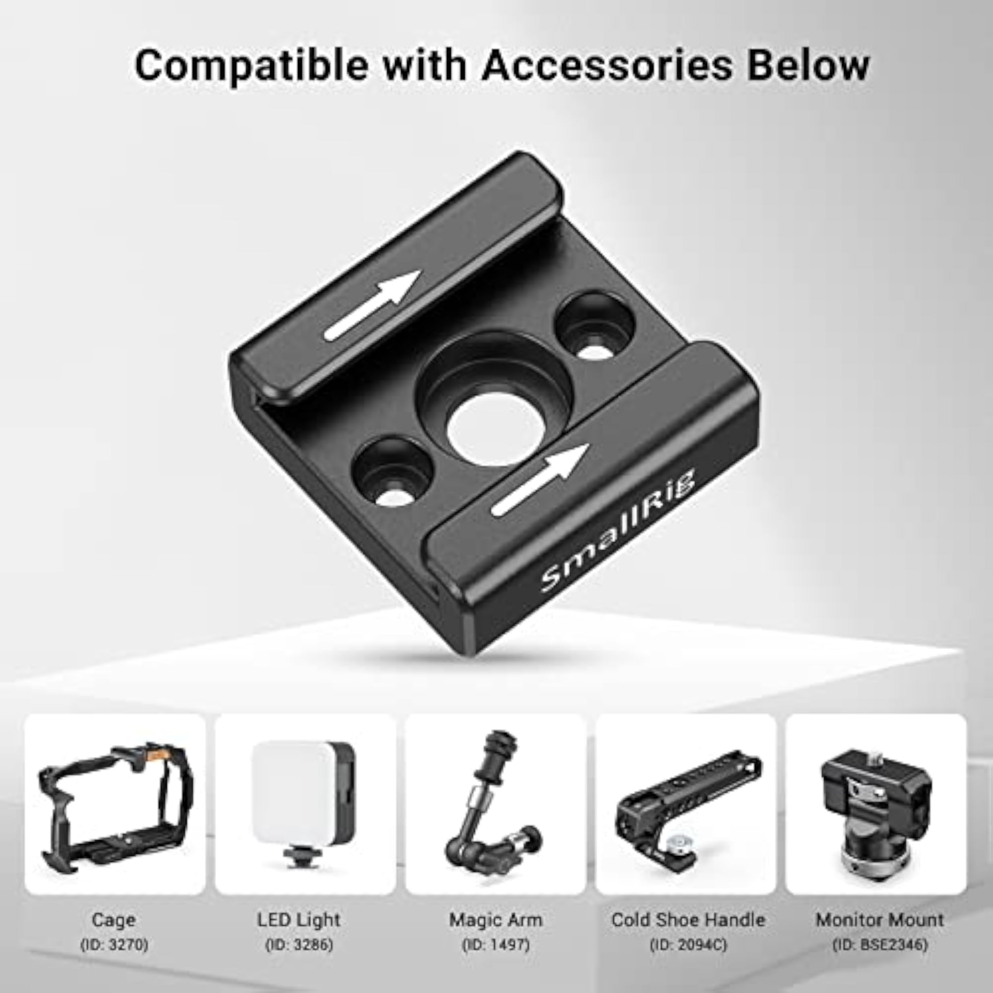 Cold Shoe Mount Adapter Bracket Pack of 2