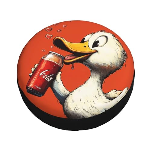 Image of Cute Duck Spare Tire Cover Universal Wheel Tire Cover Funny Cartoon Duck Tire Protectors for Travel Trailer Rv SUV Truck Camper and Many Vehicle 16 Inch
