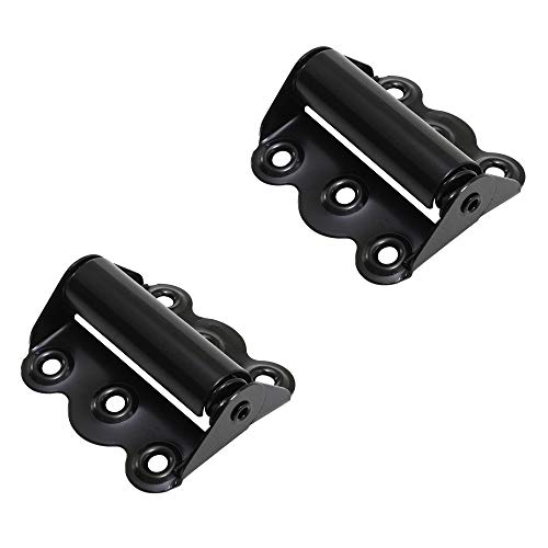 Litepak Screen Door Hinge Professional Grade Hardware Self-Closing Easy Install (2 Pack, Black) #TOP2