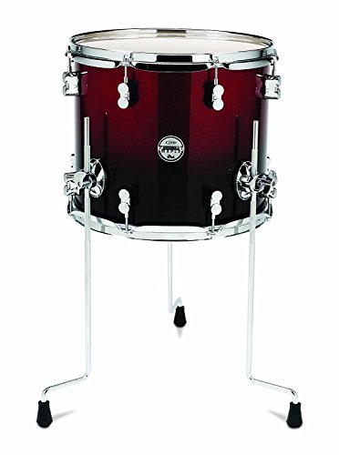 Pacific Drums PDCM1618TTRB 16 x 18 Inches Floor Tom with Chrome Hardware - Red to Black Fade
