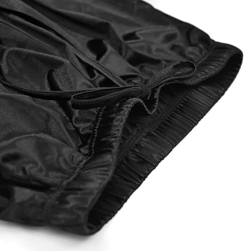 Women's High-Waisted Wide Leg Trousers, Silk Blend Casual Long Satin Pants, Loose Comfort Fit Straight Leg Design2