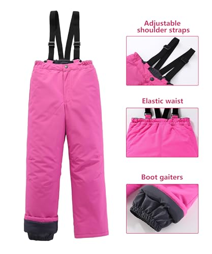 Image of M2C Boys Girls 2-Piece Snowsuit Thicken Patterned Ski Jackets and Pants