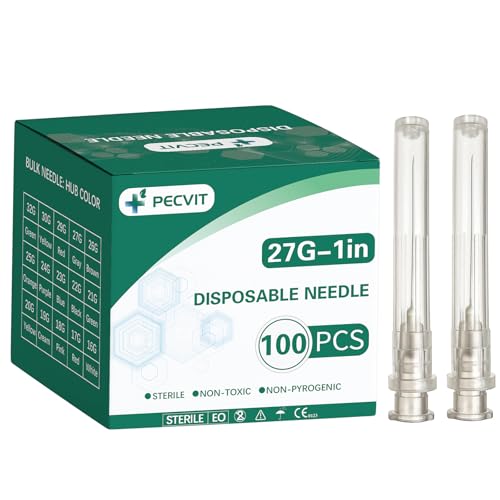 Image of 100Pack 27Ga 1 inch Luer Lock for Measuring,Refilling Ink