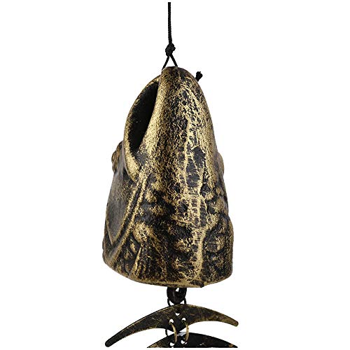 Mornenjoy Bronze Fish Bone Cast Iron Wind Chimes Vintage Metal Wind Chimes Outdoor Soothing Melody For Garden Home Yard Porch Hanging Decor (Bronze) #TOP6