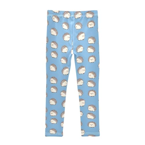 Cute Hedgehog Animal Girls Leggings Kids Yoga Pants Athletic Tights Pants 4-10 Years2