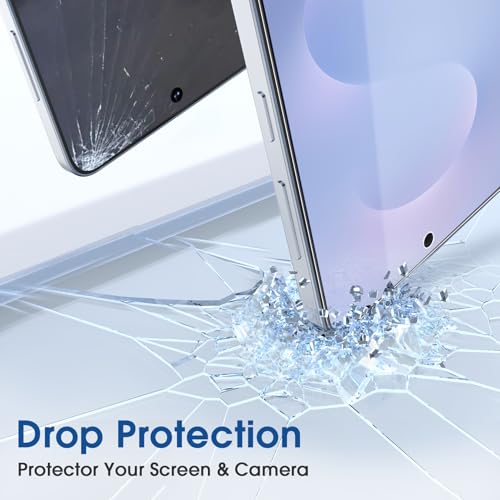 Image of amFilm Auto-Alignment OneTouch for Samsung Galaxy S25 Edge 6.7 inch Screen Protector + Camera Lens Protector, Tempered Glass, 30 Seconds Installation, Bubble Free, Case Friendly, Anti-Scratch [2+2 Pack]