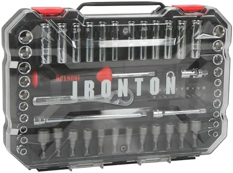 Ironton, 70 pc 1/4in. Drive Socket Set MM/SAE, Measurement Standard Standard (SAE)/Metric, Pieces (qty.) 70, Socket Set Type 1/4in. Drive Sets, Model# 68465
