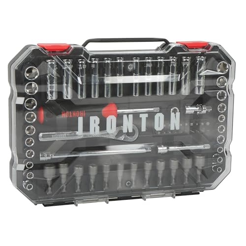 Ironton, 70 pc 1/4in. Drive Socket Set MM/SAE, Measurement Standard Standard (SAE)/Metric, Pieces (qty.) 70, Socket Set Type 1/4in. Drive Sets, Model# 68465