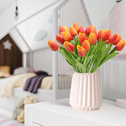 IKASEFU 20 peças tulipas flores artificiais tulipa falsa hastes simuladas buquê de arranjos de flore