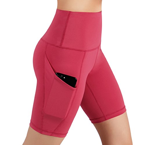 image for ODODOS High Waist Out Pocket Yoga Short Tummy Control Workout Running 