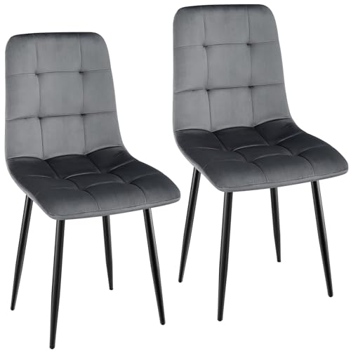 Anvofong Silla De Comedor Conjunto De 2, Engrosada Holandesa Cojín De Terciopelo Silla De Comedor Adecuado Para Comedor Cocina Comedor, Estudio De Lectura, Sala De Ocio, Gris Oscuro Anvofong Silla De Comedor Conjunto De 2, Engrosada Holandesa Cojín De Terciopelo Silla De Comedor Adecuado Para Comedor Cocina Comedor, Estudio De Lectura, Sala De Ocio, Gris Oscuro