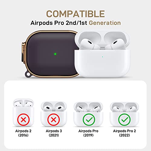 Image of Maxjoy for AirPods Pro 2nd /1st Generation Case with Lock, Cute AirPods Pro 2 Case Lock Protective Hard AirPod Pro Cover for Women Men with Keychain for Airpod Pro (2023 /2022 /2019), Dog