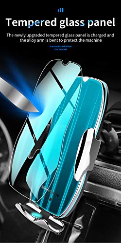 StormCom2020 Upgraded Car Charger,15WQi Fast Charging Auto-Clamping CarMount,AirVent Phone Holder iPhone11/11Pro/11ProMax/XsMAX/XS/XR/X/8/8+/S20/S20ultra5G/S10/S10+/S9/S9+/S8/S8+ (Turquoise 3D)