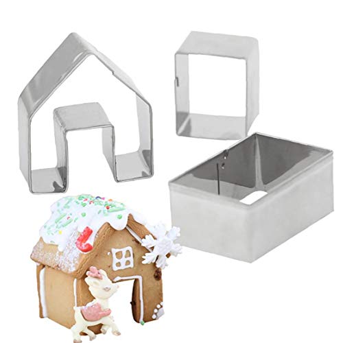 YZLSM Casa De Pan De Jengibre Cortador De La Galleta Establecido para Cocer Su Propia Casa Pequeña De Pan De Jengibre del Molde 3pcs Kit Galletita Casa De La Navidad De La Hornada