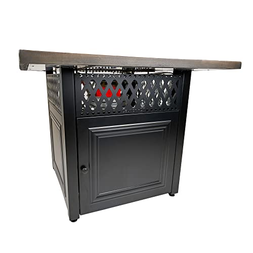 Endless Summer Piper 38 Inch Square Uv Printed Lp Dualheat Gas Fire Pit Table And Patio Heater Combination With Total Of 41,000 Btus #TOP7