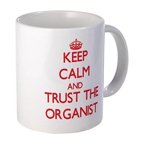 Demon Decal Mug - Keep Calm and Trust the Organist Mugs - 15 Ounce Ceramic White Coffee/Tea Cup " Cover