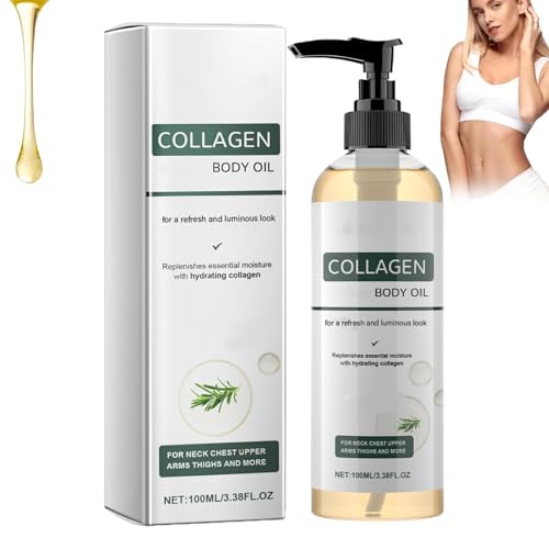 Huile Corporelle Liftante Au Collagène, Firmea Collagene Creme Corps, Huile Pour Le Corps Hydratante, Huile Corporelle Raffermissante Au Romarin, Sérum Hydratant Pour Peaux Relâchées Et Crêpées (1PC)