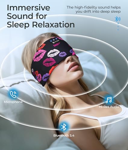Image of LOVE EYE Sleep Sport Headphones Wireless Bluetooth 5.4 Headband Headphone