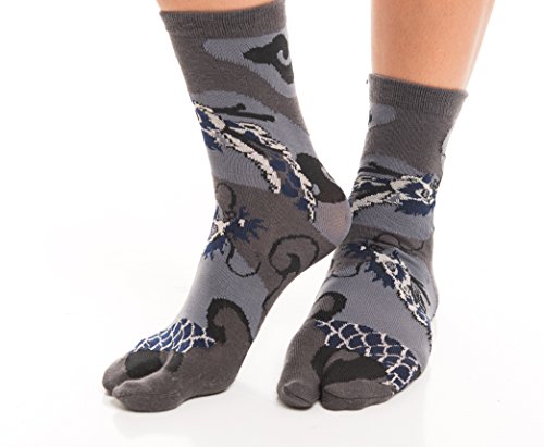 3 pairs V-Toe flip flop split-toe socks black solid