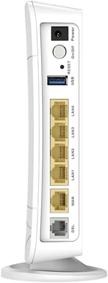 പിൻഭാഗം view of D-Link DSL-G225 Modem Router with ports