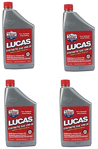 Aceite sintético para motor Lucas Oil SAE 10W-30 - 1 cuarto (4 pack) miniatura 1