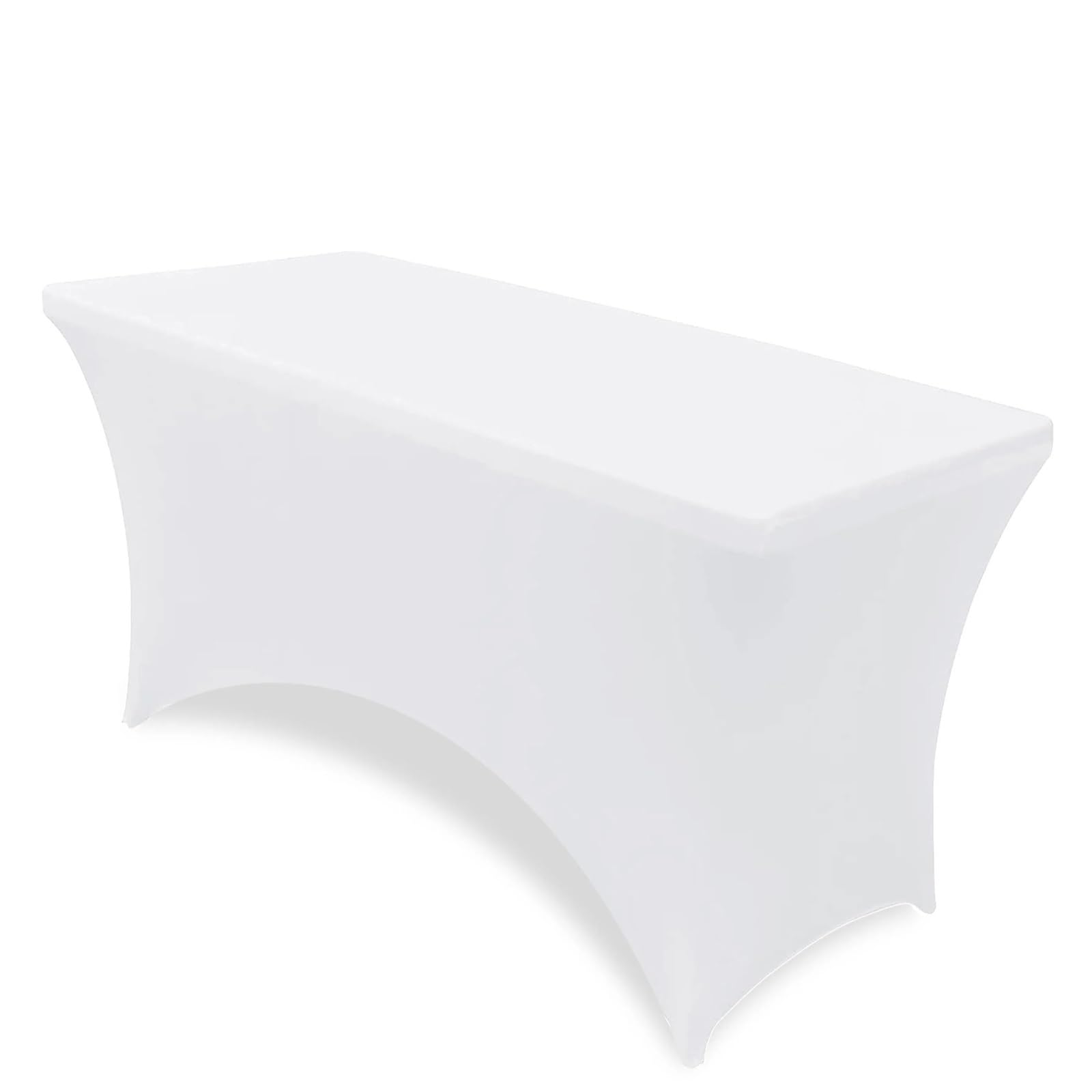 Nappe rectangulaire extensible blanche lot de 2 pour table de mariage et buffet de Noël 244cm