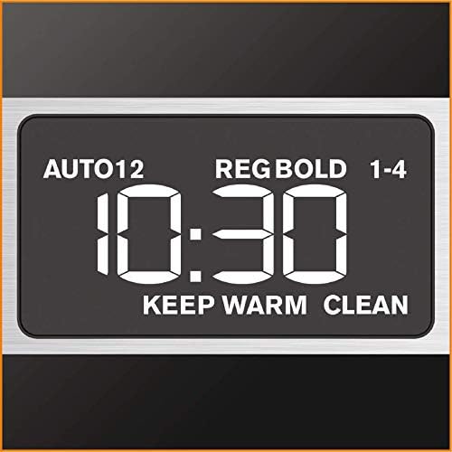 Close-up of the digital display panel