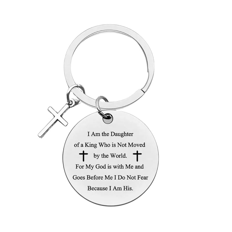 Shiv Jagdamba Christian Gift Keychain for Women Inspirational Christian Keychain Gifts for Women Girls, silver 238