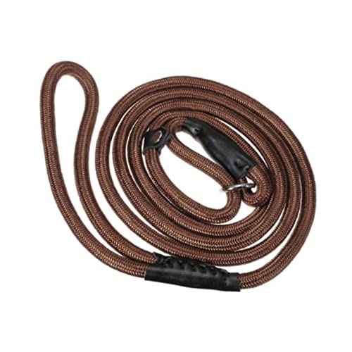 GREENADSCAPE Correa y Collar De Nailon Correa para Correa Resistente Deslizar Correa De Perro Correa De Collar De Perro Correa Trenzada para Perros Correa del Brown