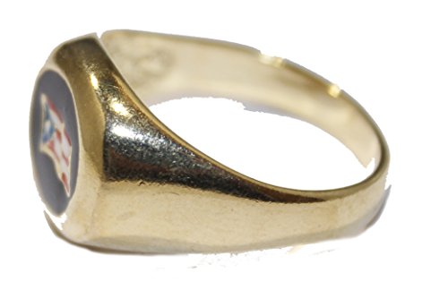Diamantados Of Fla Puerto Rico Flag Ring 18K Gold Plated Ring - Puerto Rico Size 9 #TOP1