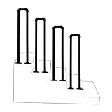 Treppengeländer Geländer Handlauf - Komplettes Kit. Schmiedeeisen Matt-schwarz Rohr, Industrieller U-Typ Eingangsgeländer Brüstungsgeländer Passt 1 oder 4 Schritte, für Bars, Flur, Lofts