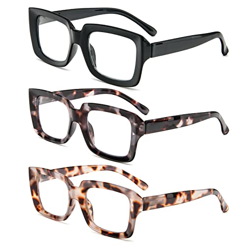 MMOWW 3-Pack Reading Glasses for Women