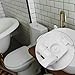 2Pcs Toilet Seat Hinge Replacement, Plastic Toilet Bolts Kit with Screws and Nuts, White Universal Toilet Seat Hardware for Replacement and Repair